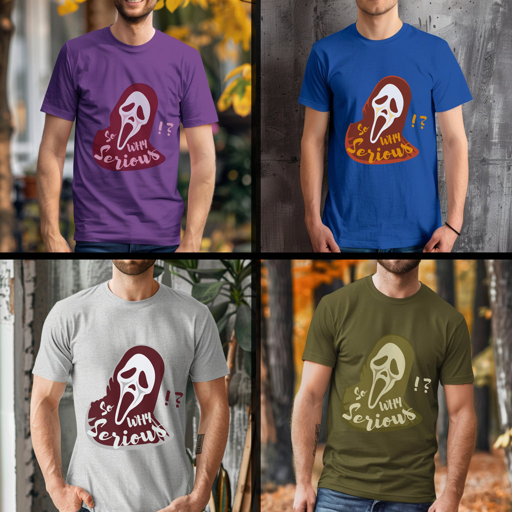 Why So Serious ?! - Horror Comedy Scream Face Statement Artwork