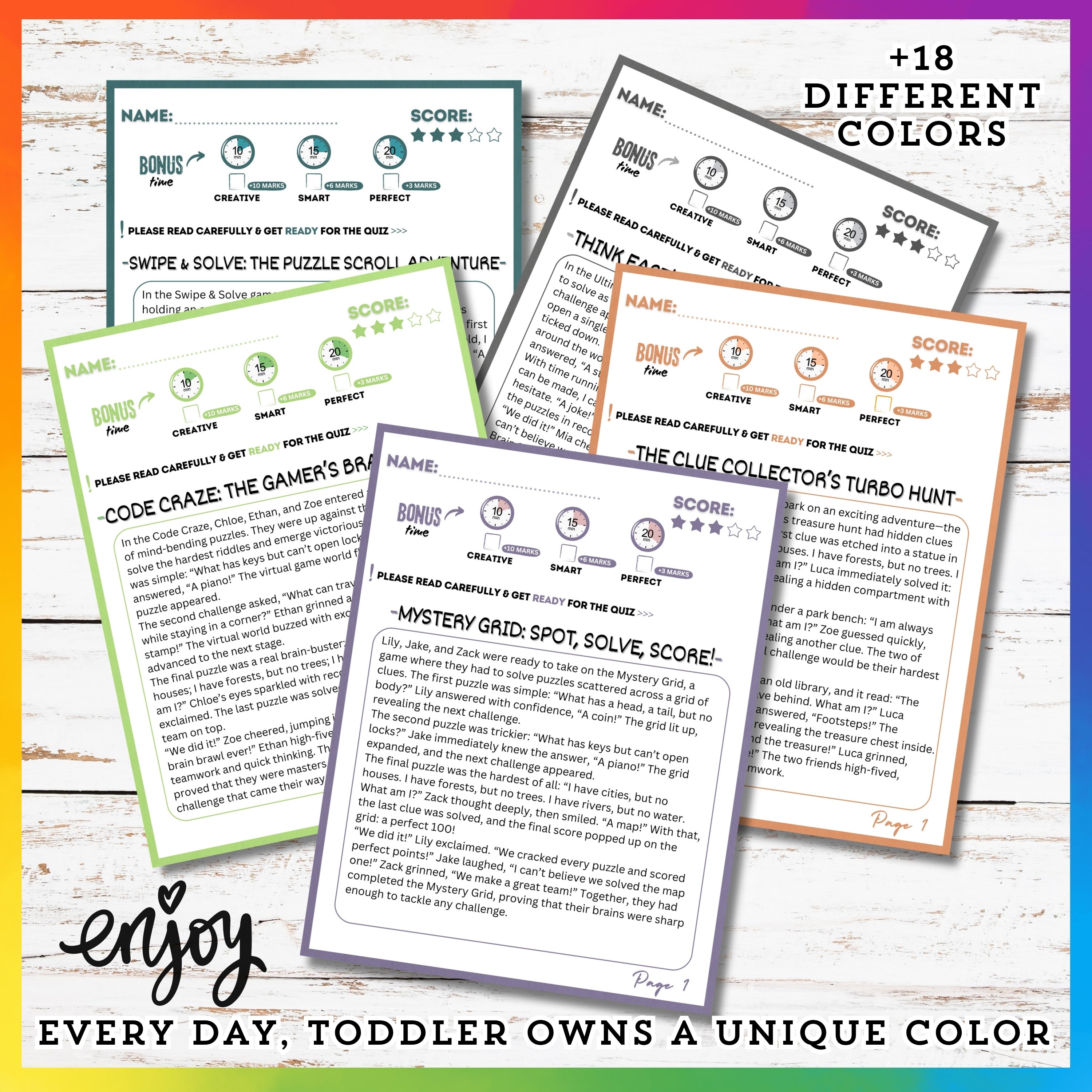 Puzzel Reading Stories