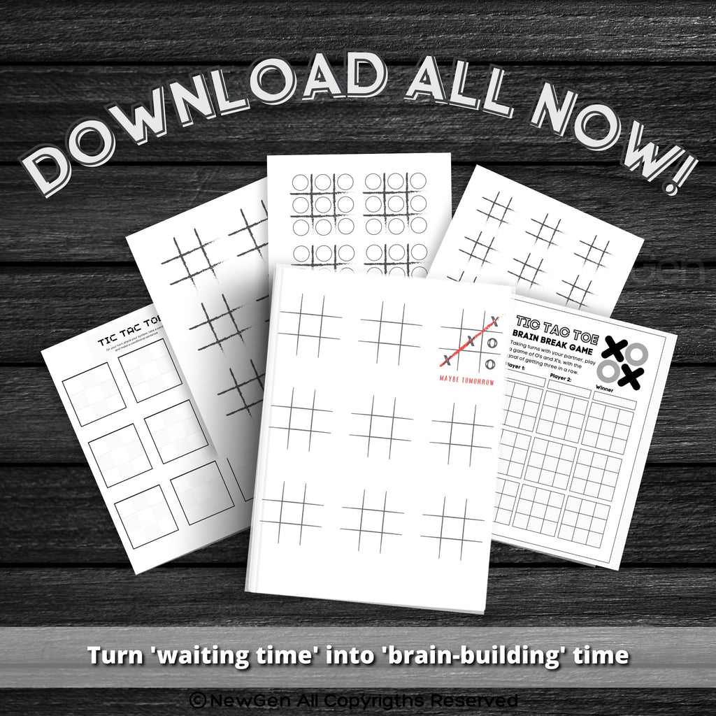 Printable Tic Tac Toe Forms x7