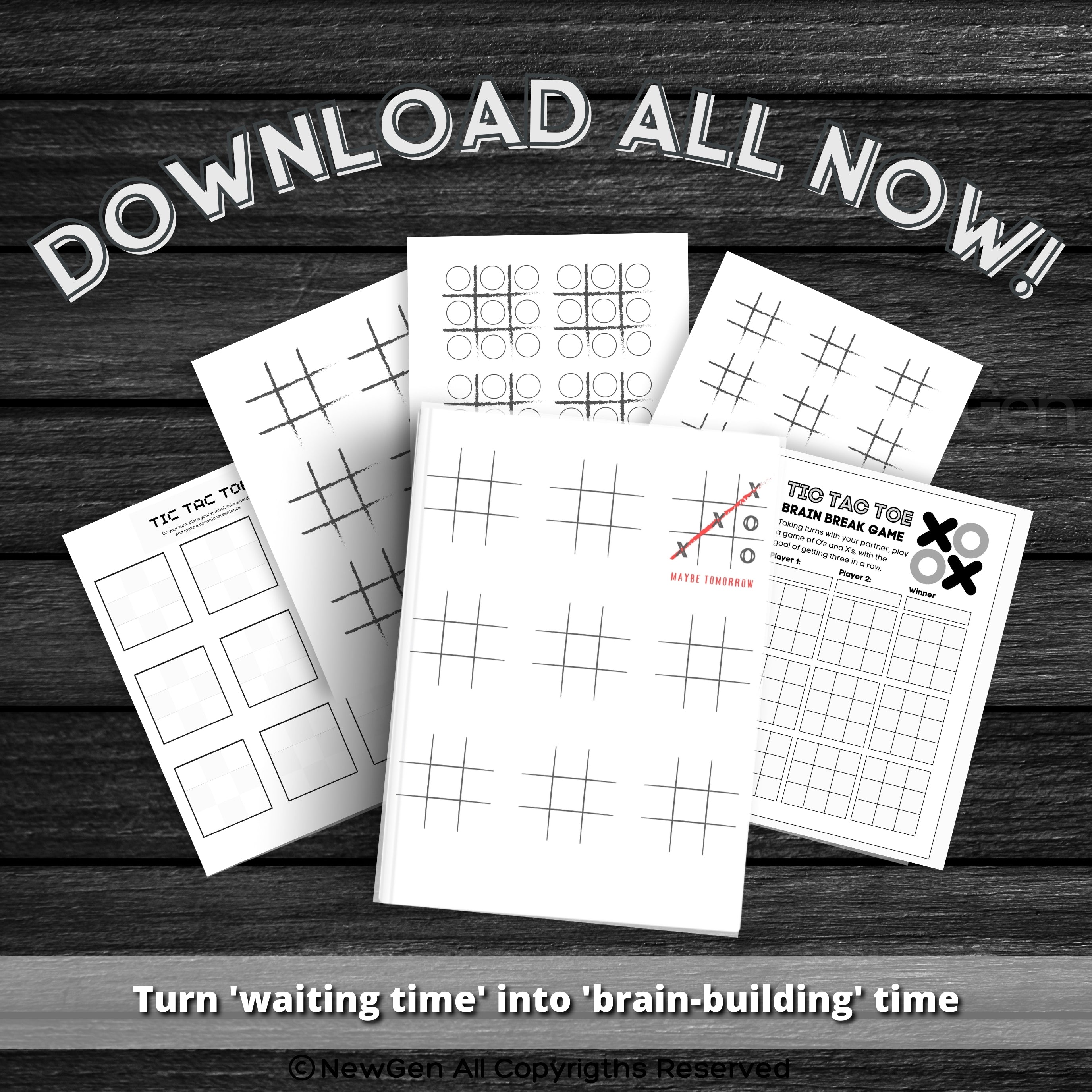 Printable Tic Tac Toe Forms x7