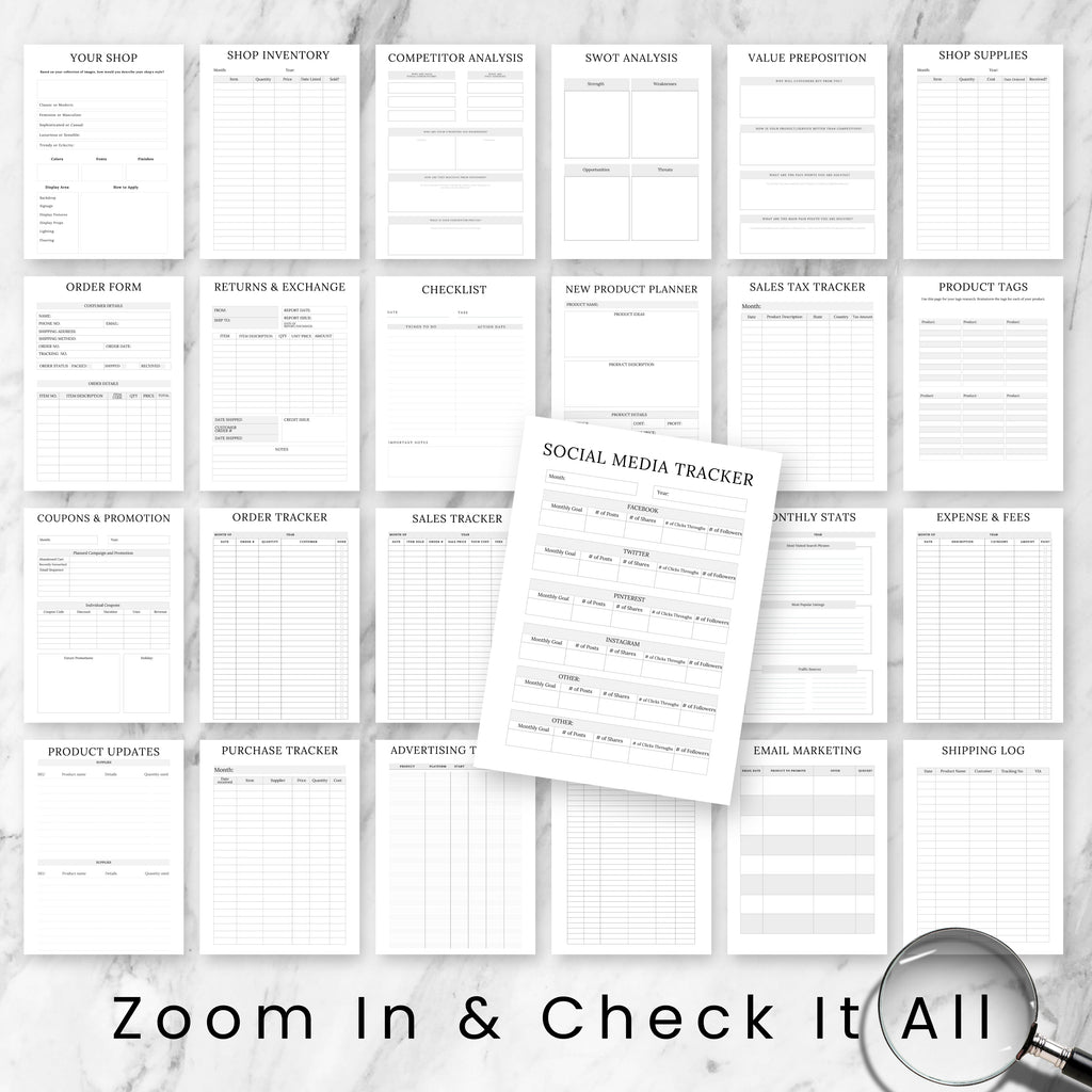 Online Shop Planner Bundle