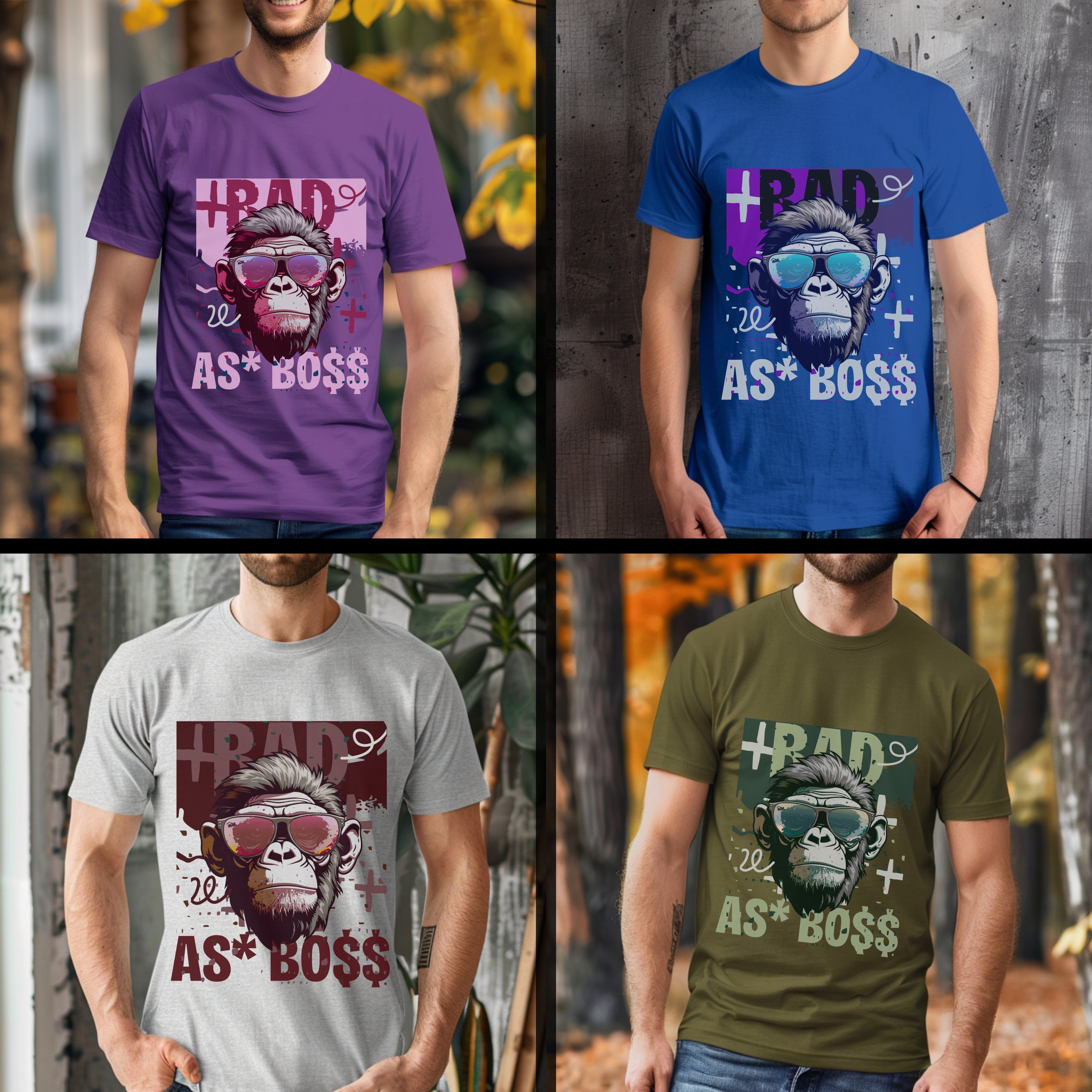 Bad As Boss - Graffiti Monkey Urban Street Statement Artwork