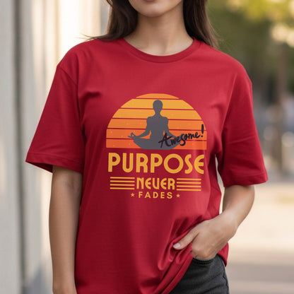 Awesome Purpose Never Fades - Meditation Retro Mindfulness Wellness StatementArtwork