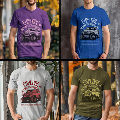 Explore Beyond The Boundaries - Off-Road Adventure Motivational Statement Artwork