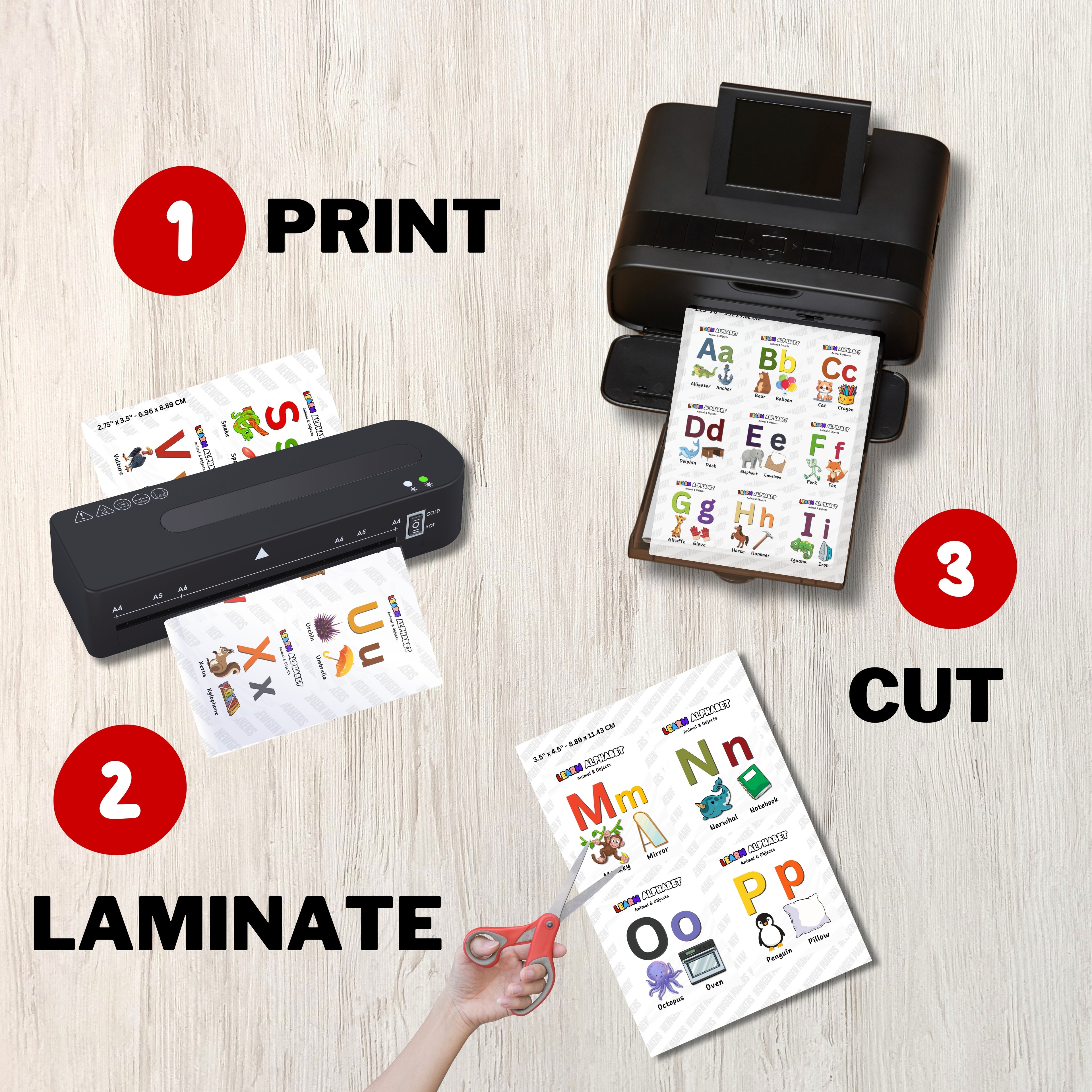 Animals & Objects Alphabet Flashcards