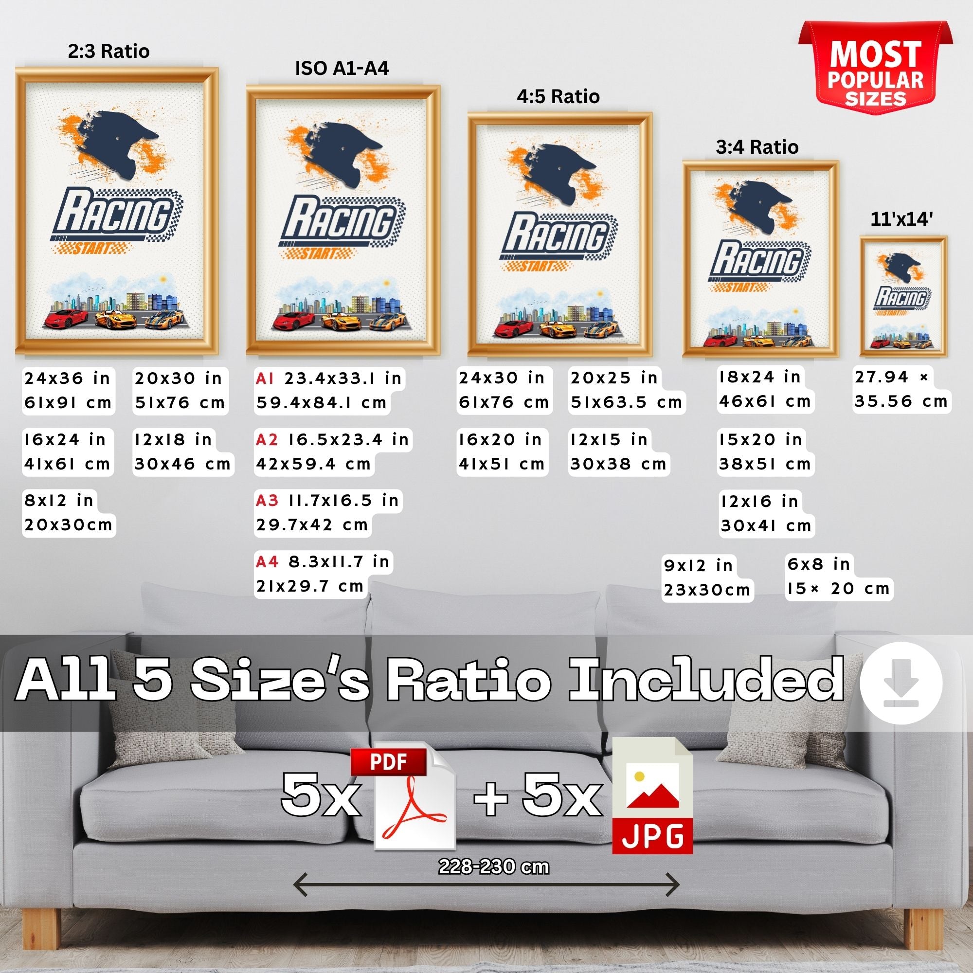 Racing Starts - High-Speed Motorsport Wall Art