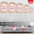 Cool Girl - Playful Teen Room Wall Art Print | Fun Typography Poster