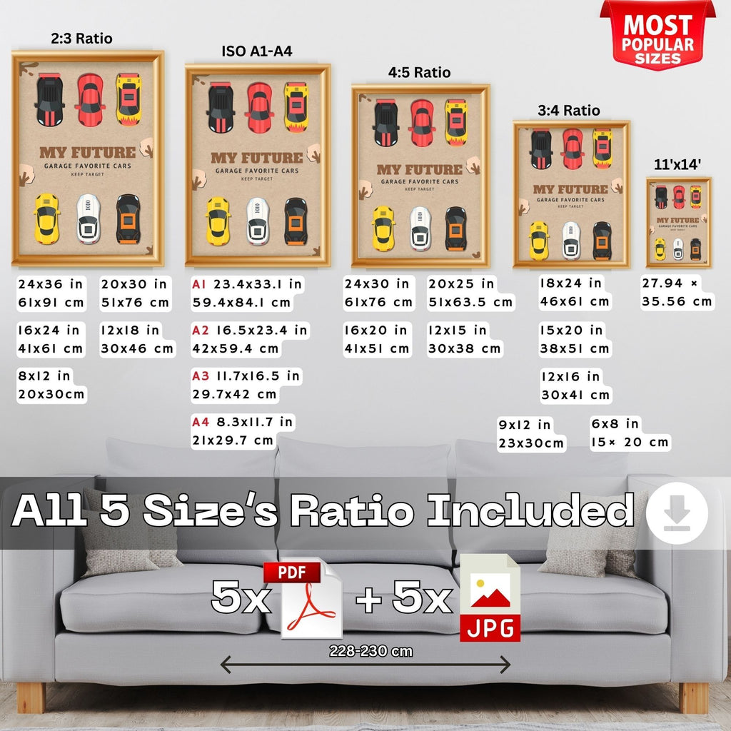 My Future Garage Favorite Cars Wall Art