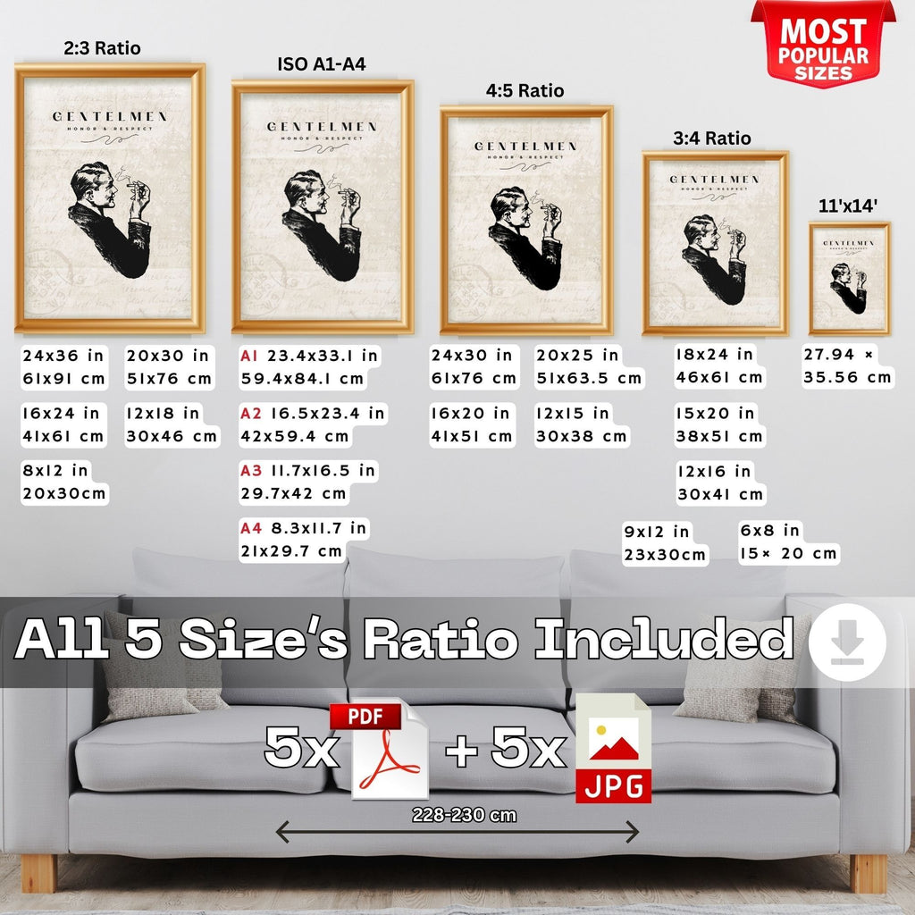 Gentlemen - Vintage Wall Art with Classic Sophistication