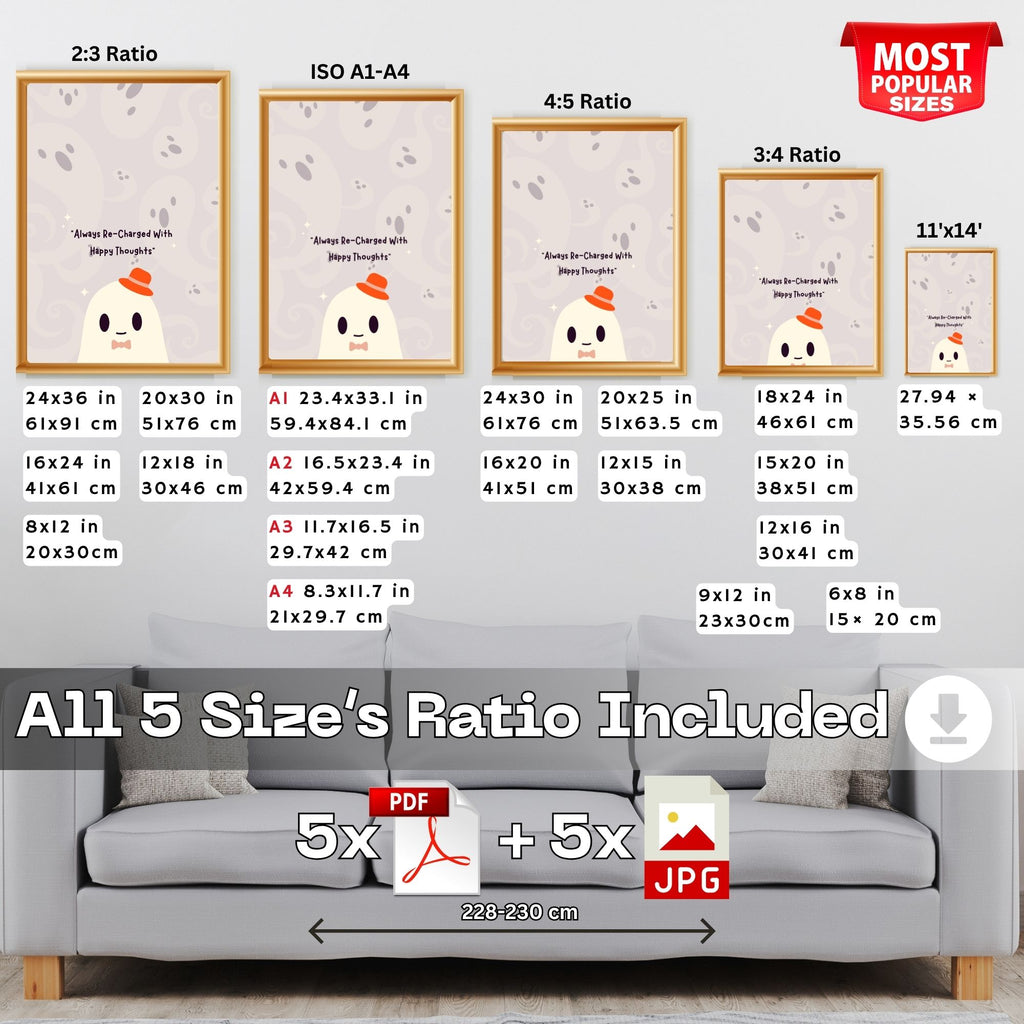 Always Recharged With Happy Thoughts - Positive Character Wall Art