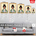 Courageous Soul - Retro African American Empowerment Wall Art | Soulful Portrait Poster