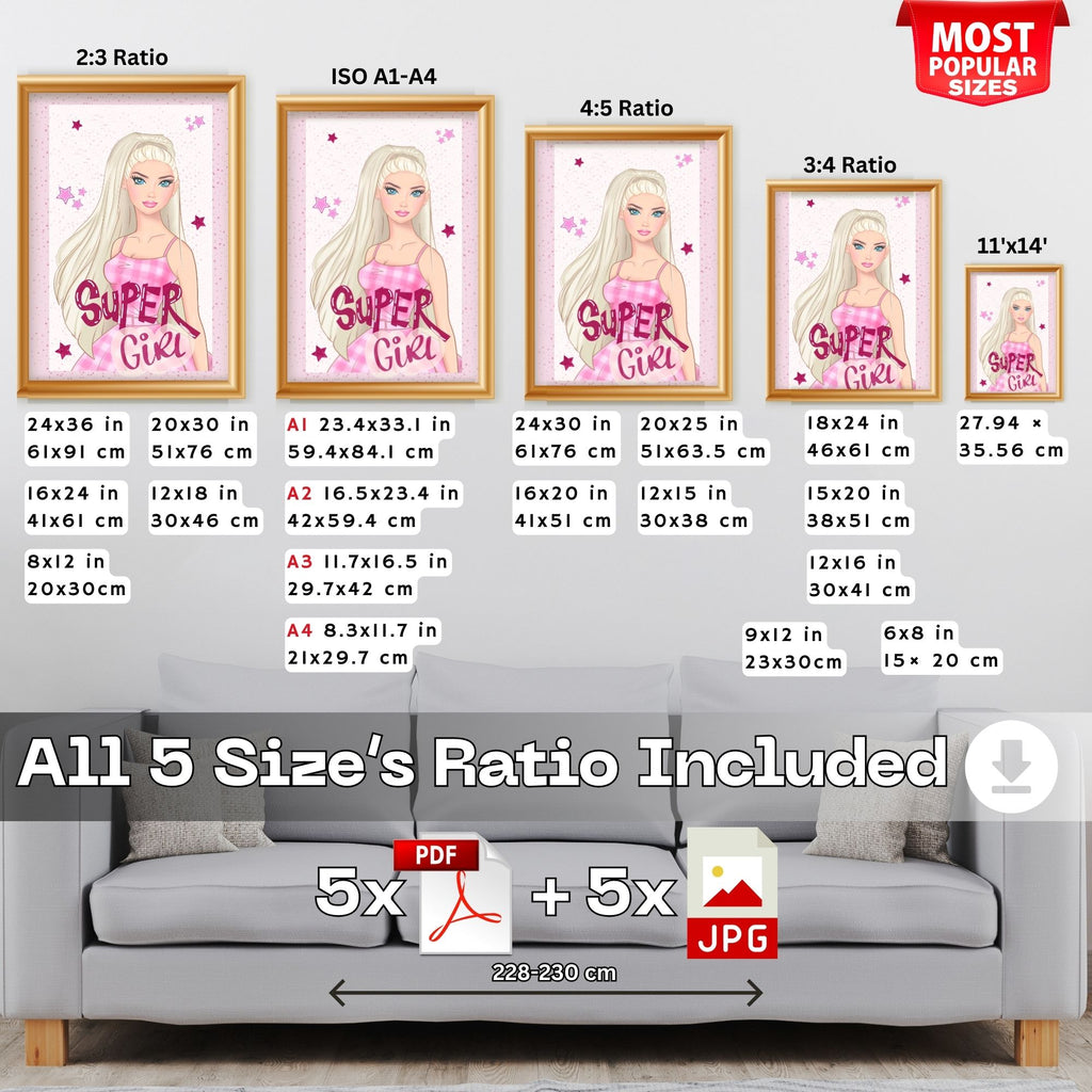 Super Girl Power - Glamorous Confidence Wall Art