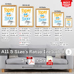 Today Is Lucky Day - Motivational Typography Wall Art