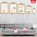 Minimalist Botanical Abstract Art Set - 3-Piece Line Drawing Wall Art Collection | Modern Organic Shapes