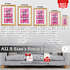 All We Need Is Love - Bold Pink Typography Wall Art | Modern Love Statement Poster