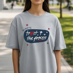 Always Trust The Process - Retro Orange Motivational Growth Mindset Statement Artwork