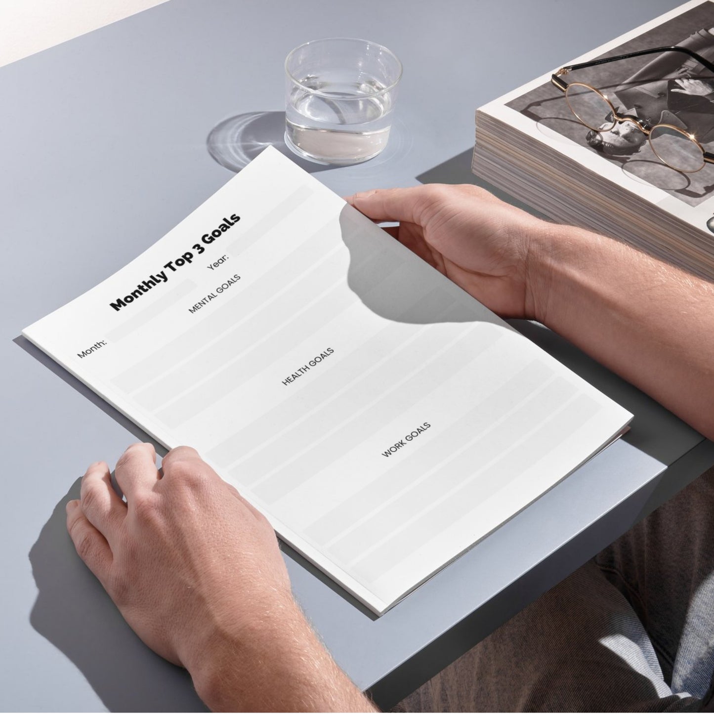 Monthly Top 3 Goals Planner