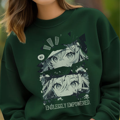 Endlessly Empowered - Anime Girl Duo Splatter Art Manga Strength Statement Artwork