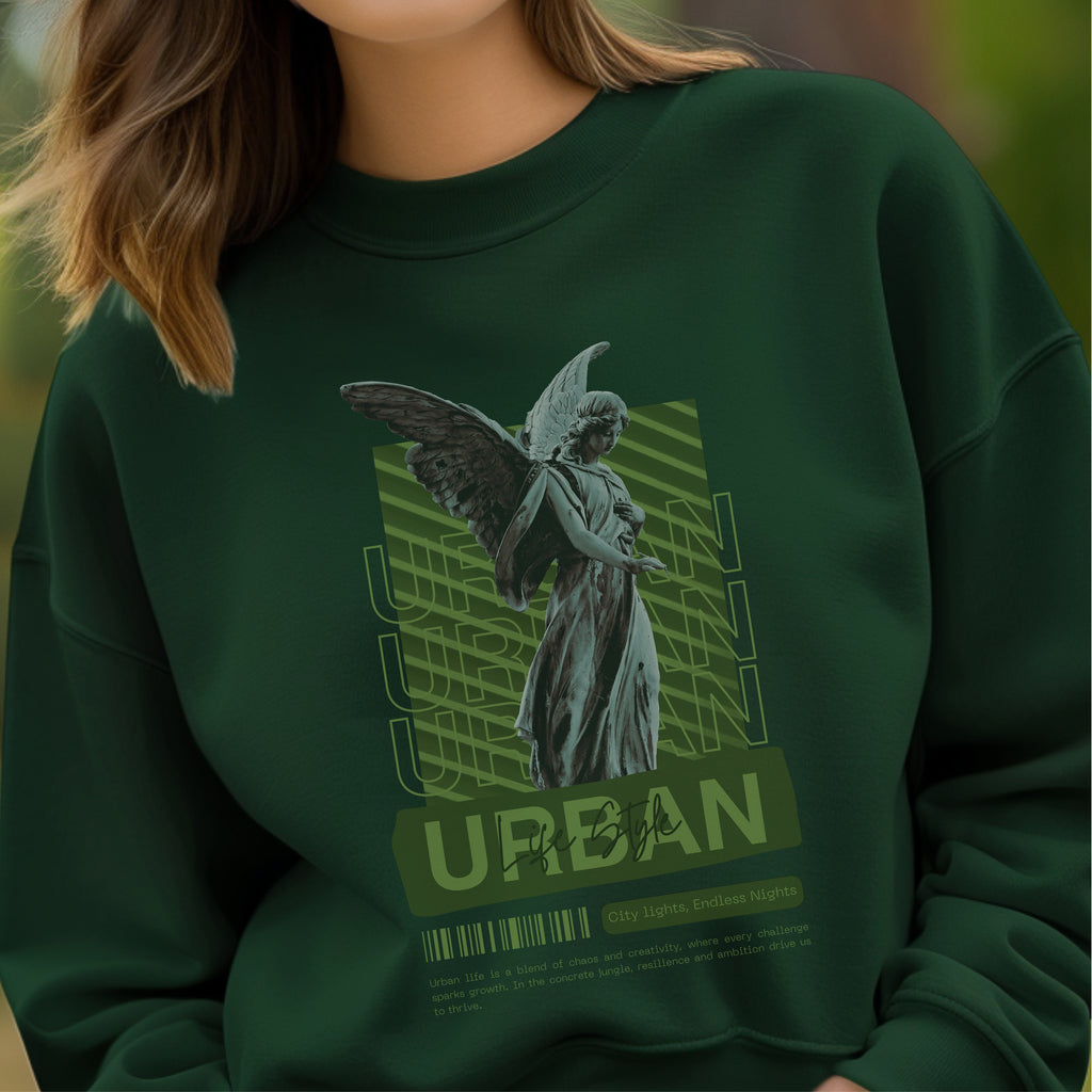 Urban Lifestyle Breath City - Angel Statue Street Culture Contemporary Statement Artwork