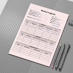 Medical Logbook Paper Sheet