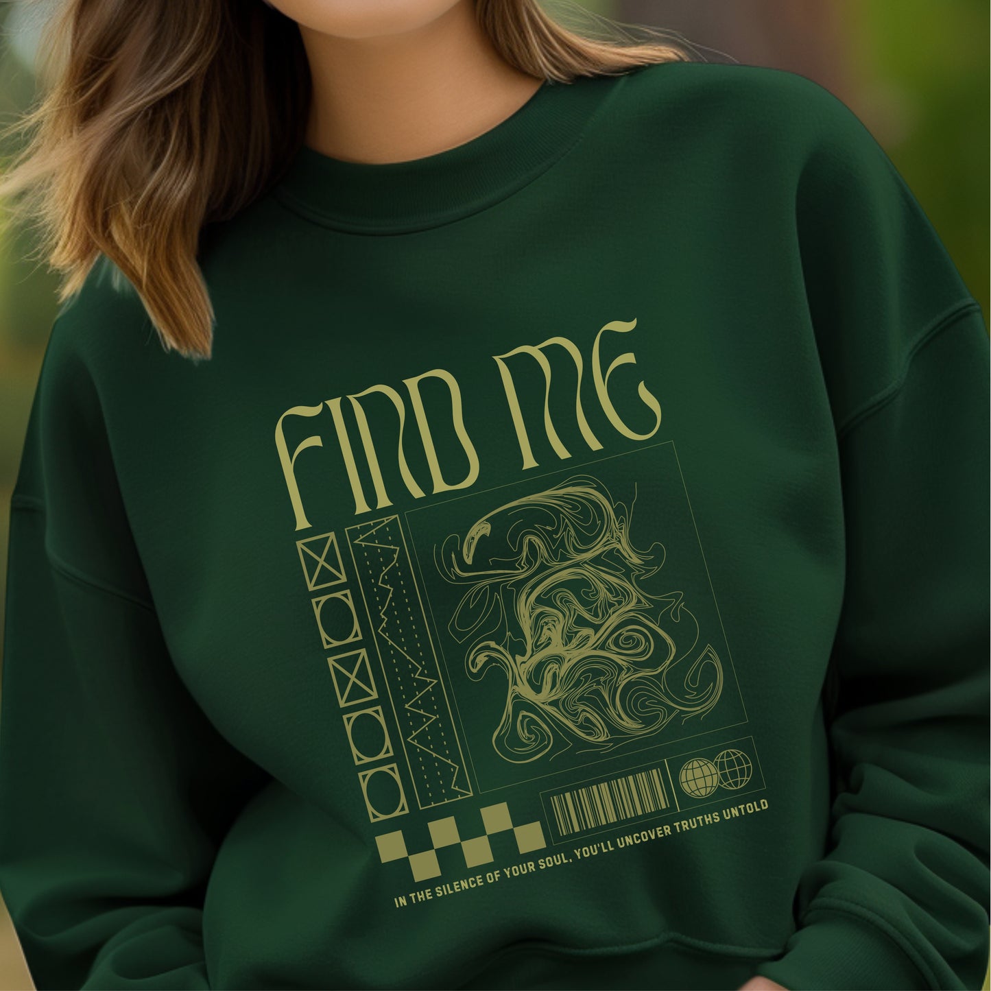 Find Me In Silence Of Your Soul - Gothic Mystical Self-Discovery Statement Artwork