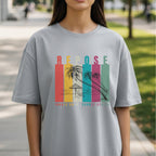 Repose - Retro Beach Mindfulness Breathwork Relaxation Wellness Statement Artwork