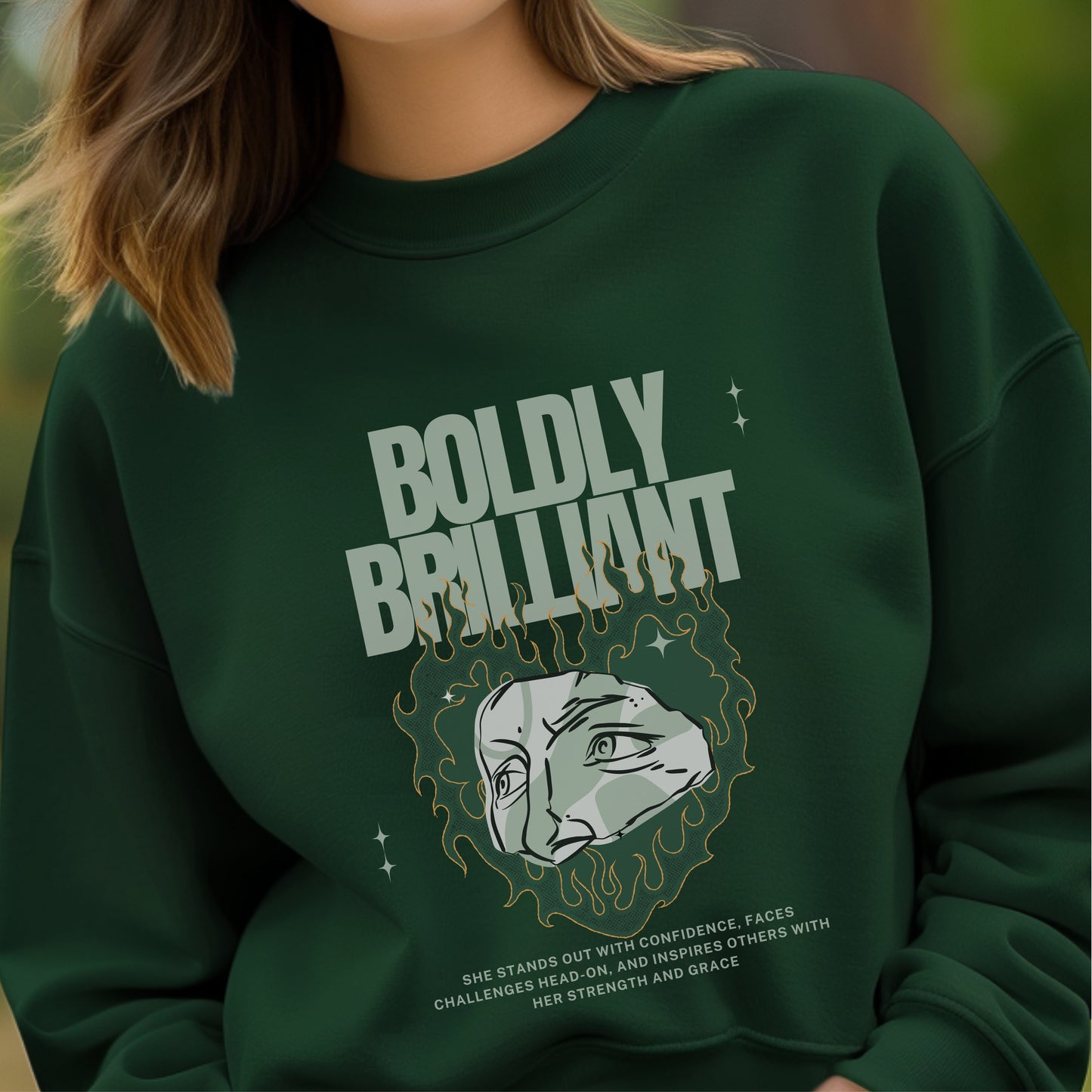 Boldly Brilliant - Abstract Pop Art Split Face Confidence Empowerment Statement Artwork