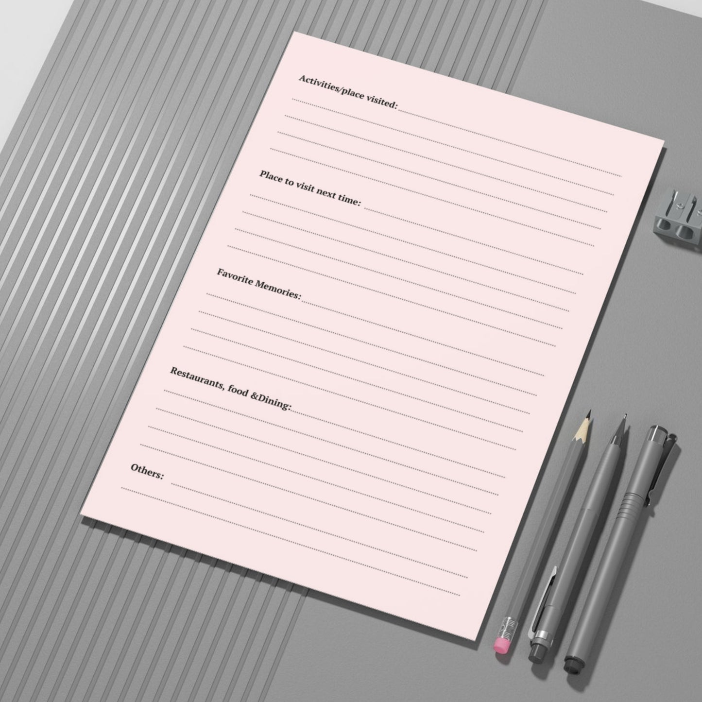 Camping Journal & RV Travel Logbook Sheets x2