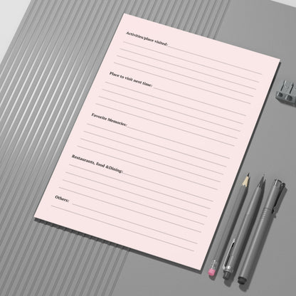 Camping Journal & RV Travel Logbook Sheets x2