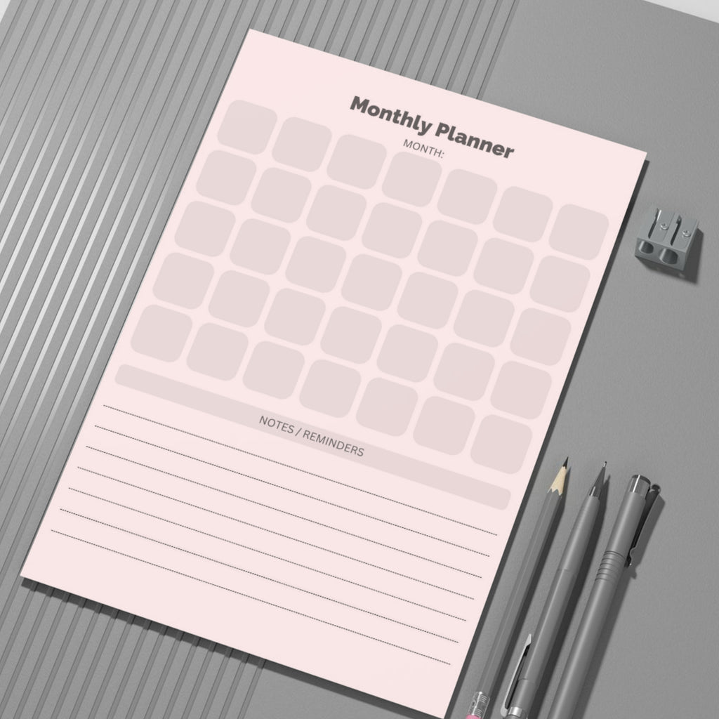 Monthly Planner PDF Paper V2