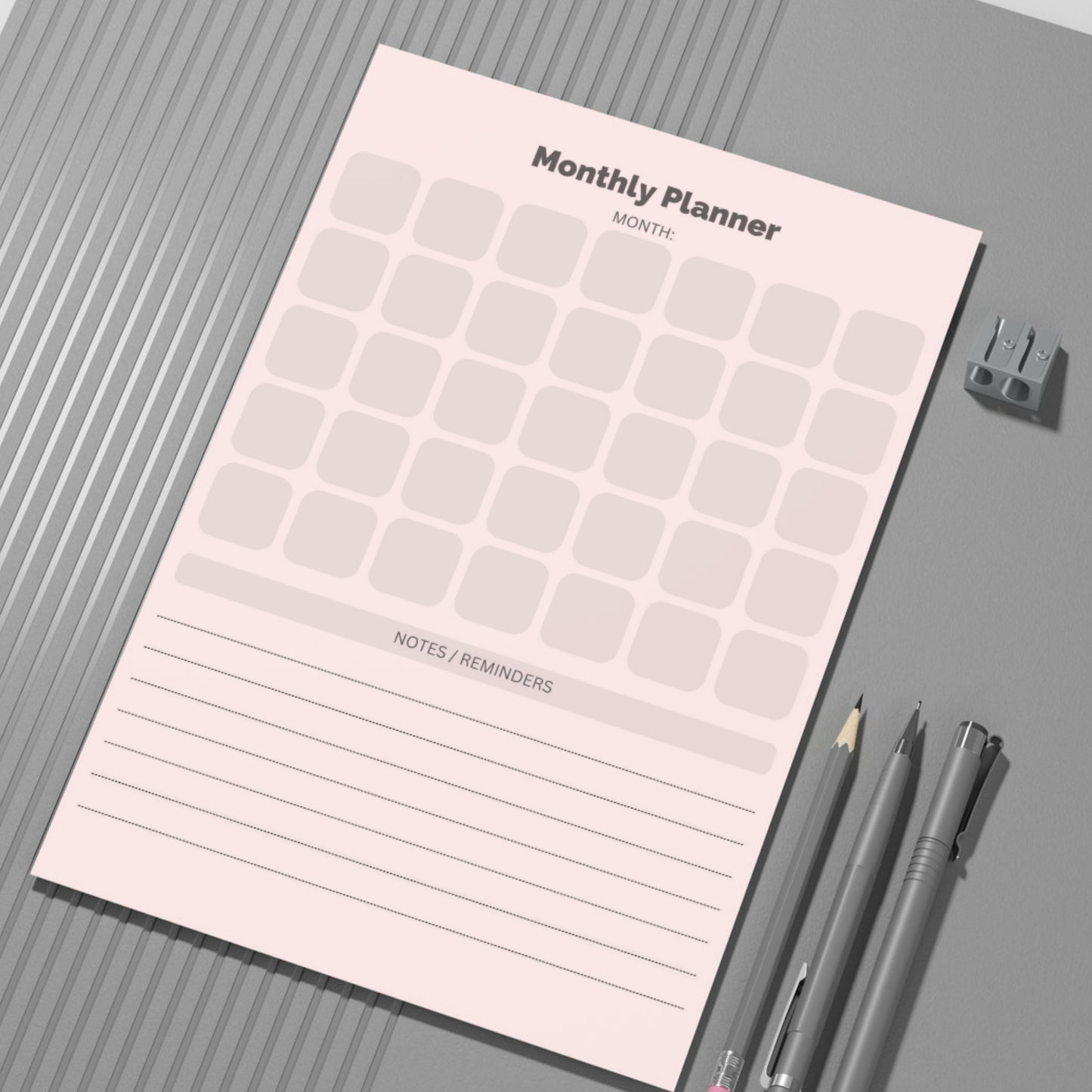 Monthly Planner PDF Paper V2