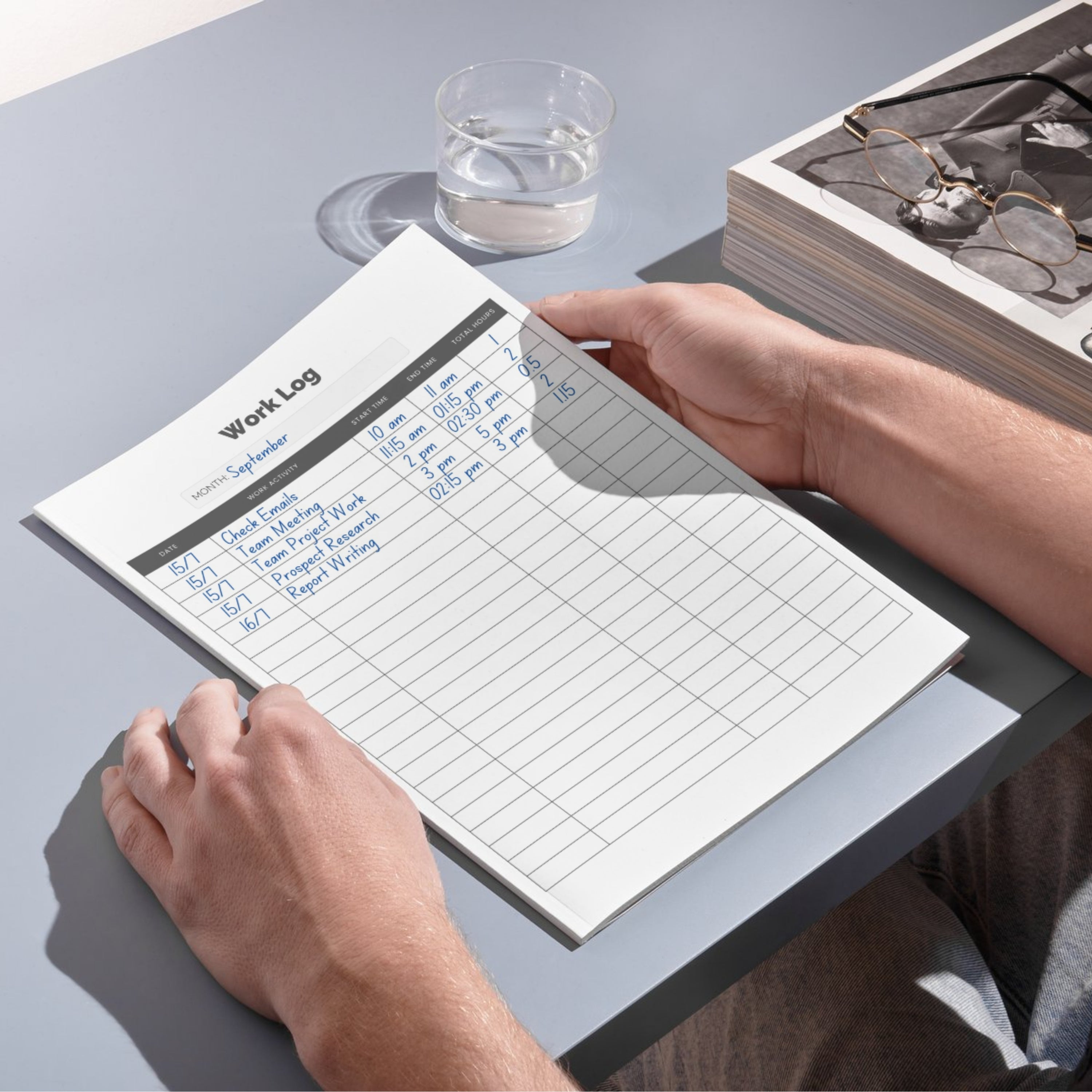 Work TIme Log Planner