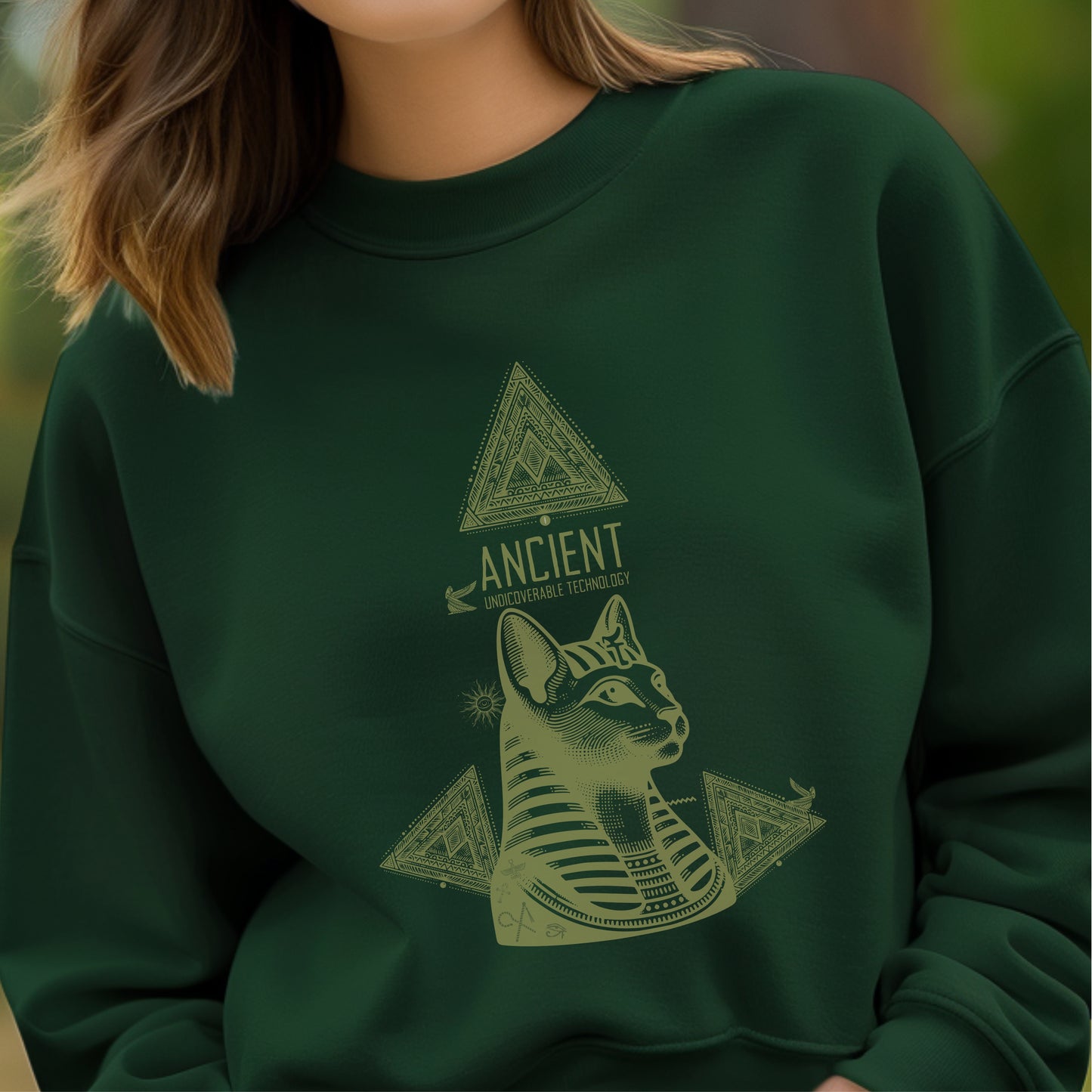 Ancient Undieverable Technology - Egyptian Cat Pyramid Mystery Statement Artwork