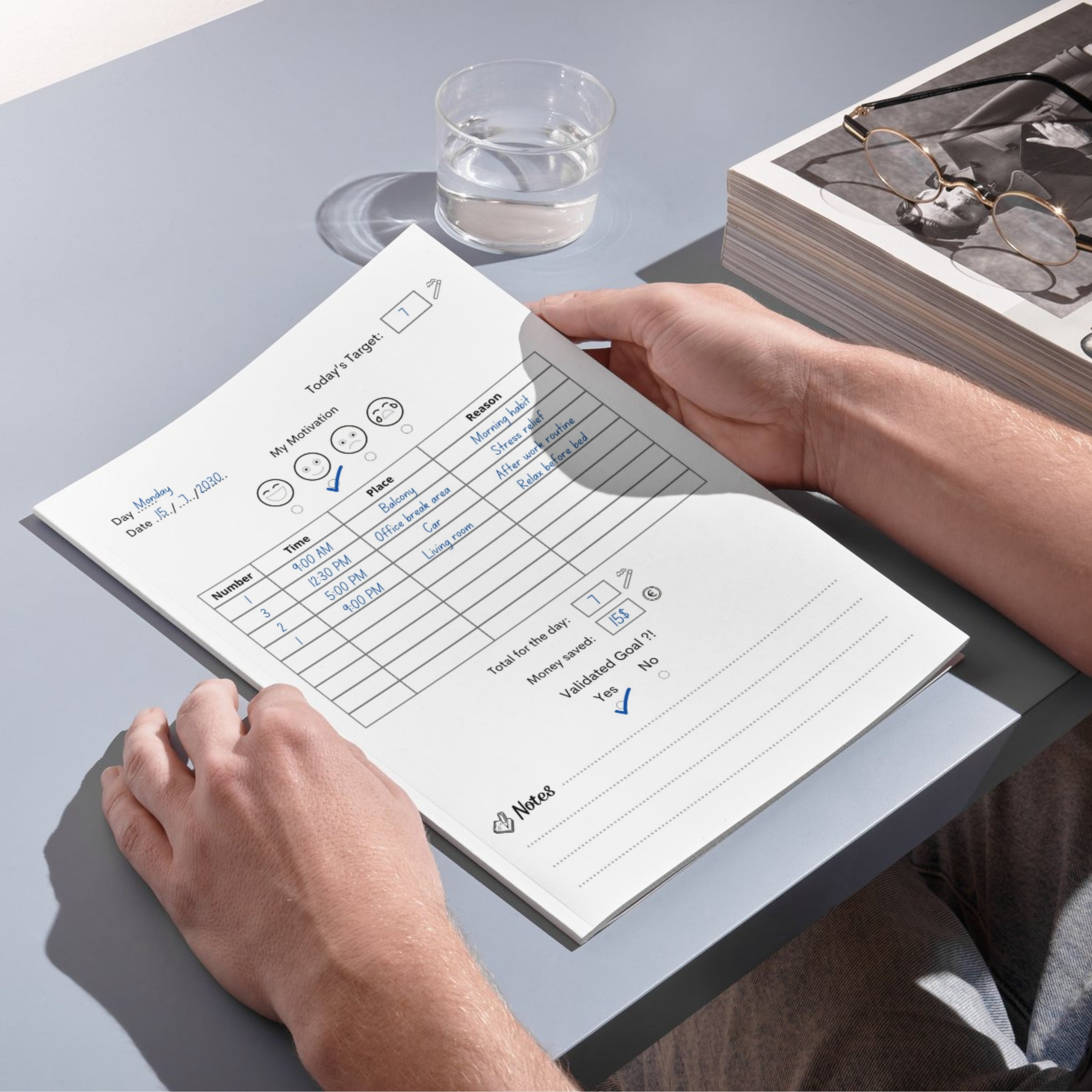 Stop Smoking Daliy Planner