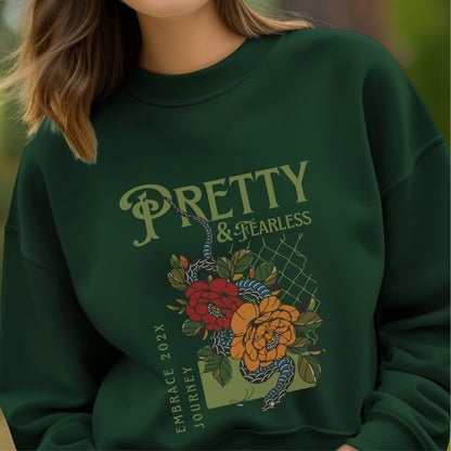 Pretty & Fearless Embrace Journey 202X - Snake Rose Tattoo Art Feminine Strength Artwork