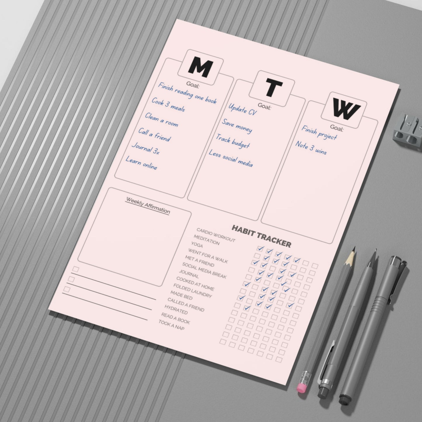 Daily Habbit & Goal Tracker x2 PDFs