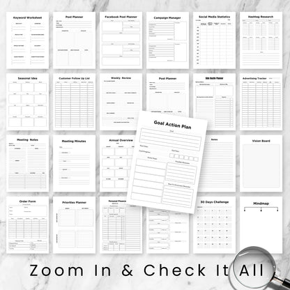 Side Hustle Planner & Trackers Bundle