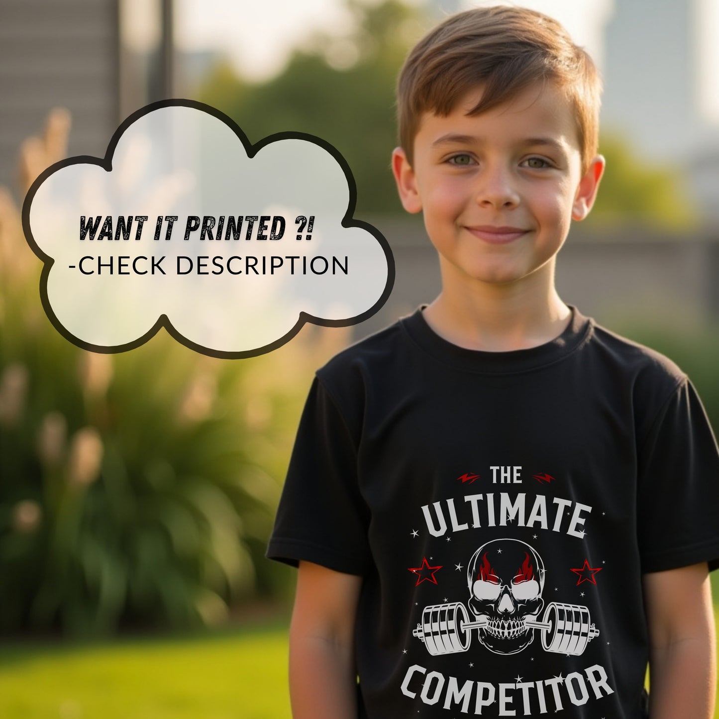 The Ultimate Competitor - Skull Barbell Fitness Champion Statement Artwork