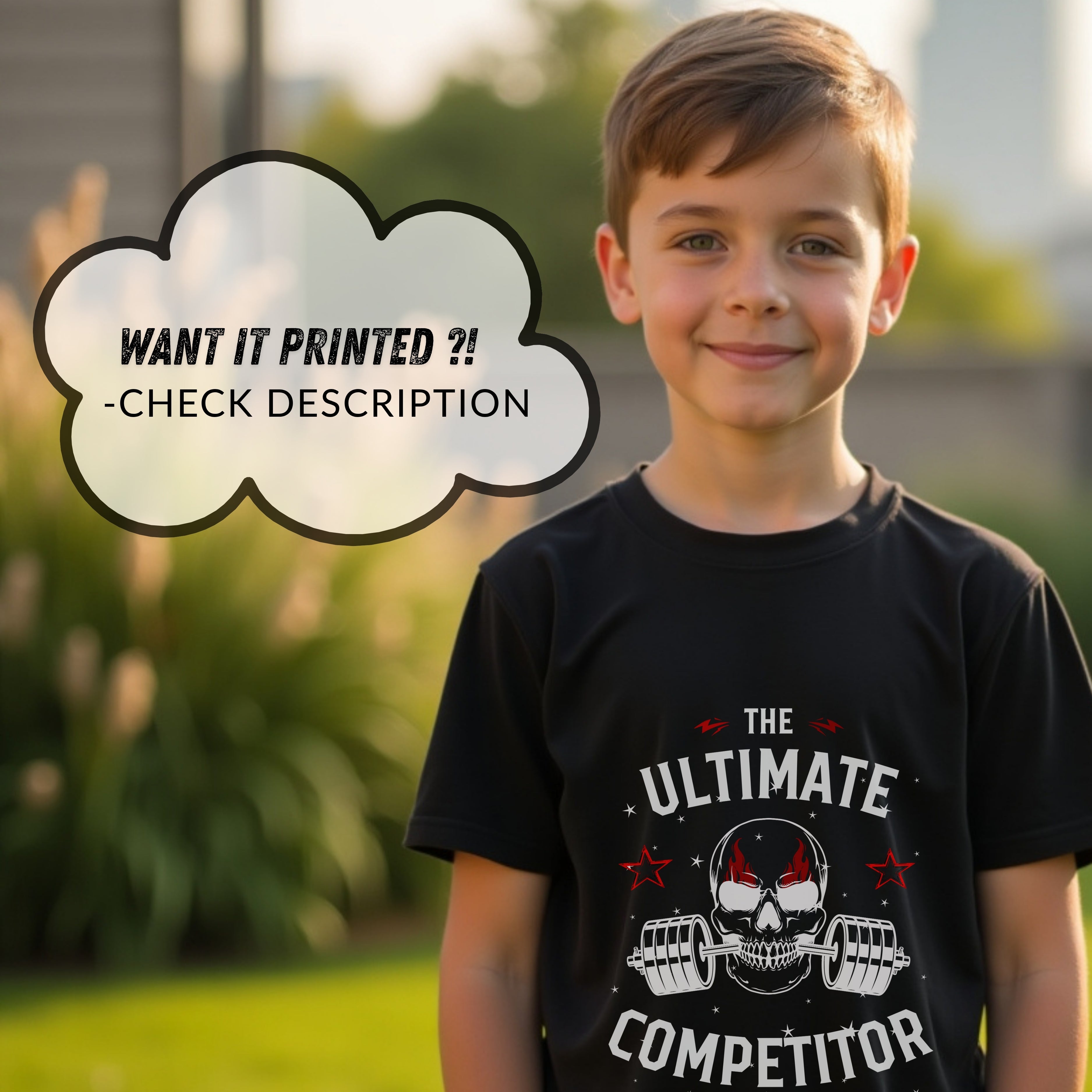 The Ultimate Competitor - Skull Barbell Fitness Champion Statement Artwork