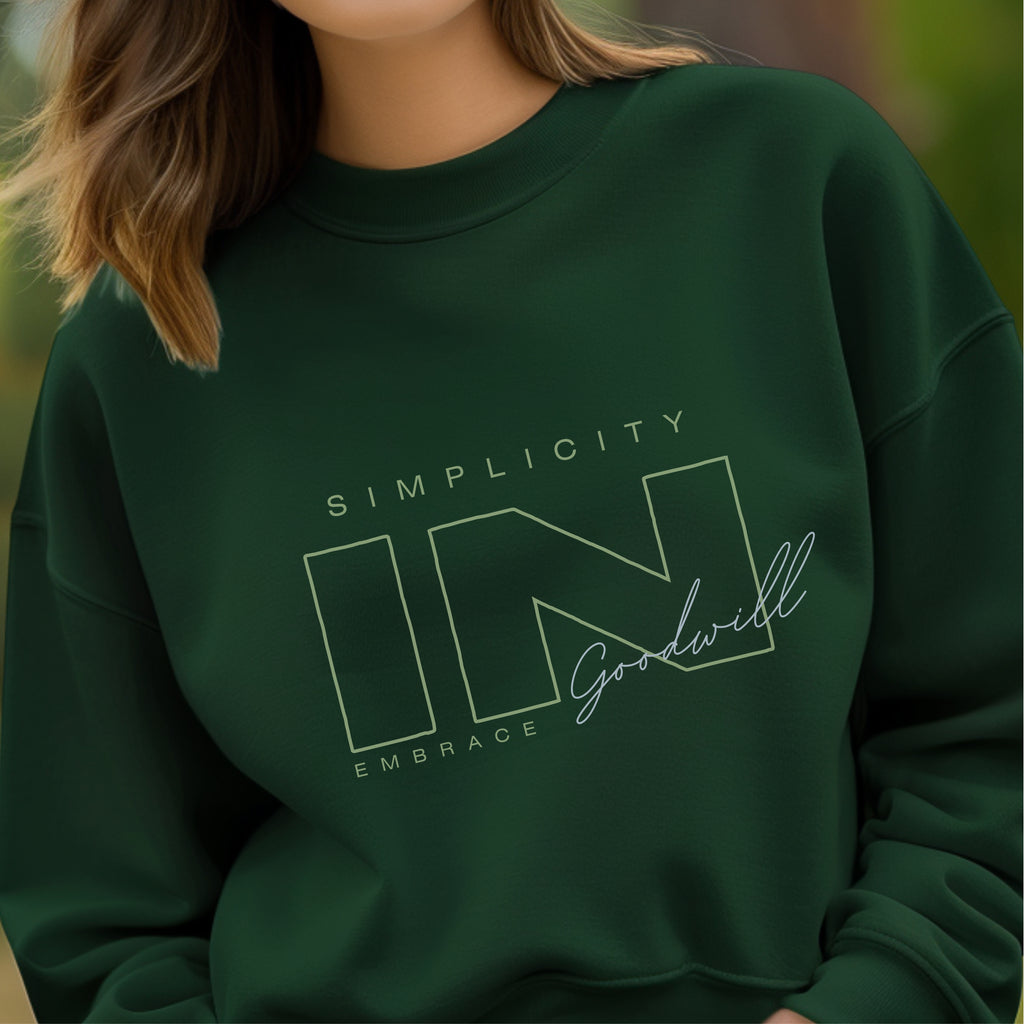 Simplicity In Goodwill Embrace - Minimalist Kindness Philosophy Statement Artwork