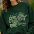 Star Glowing Girl Stars Reflect Her Strength - Y2K Pop Art Empowerment Statement Artwork