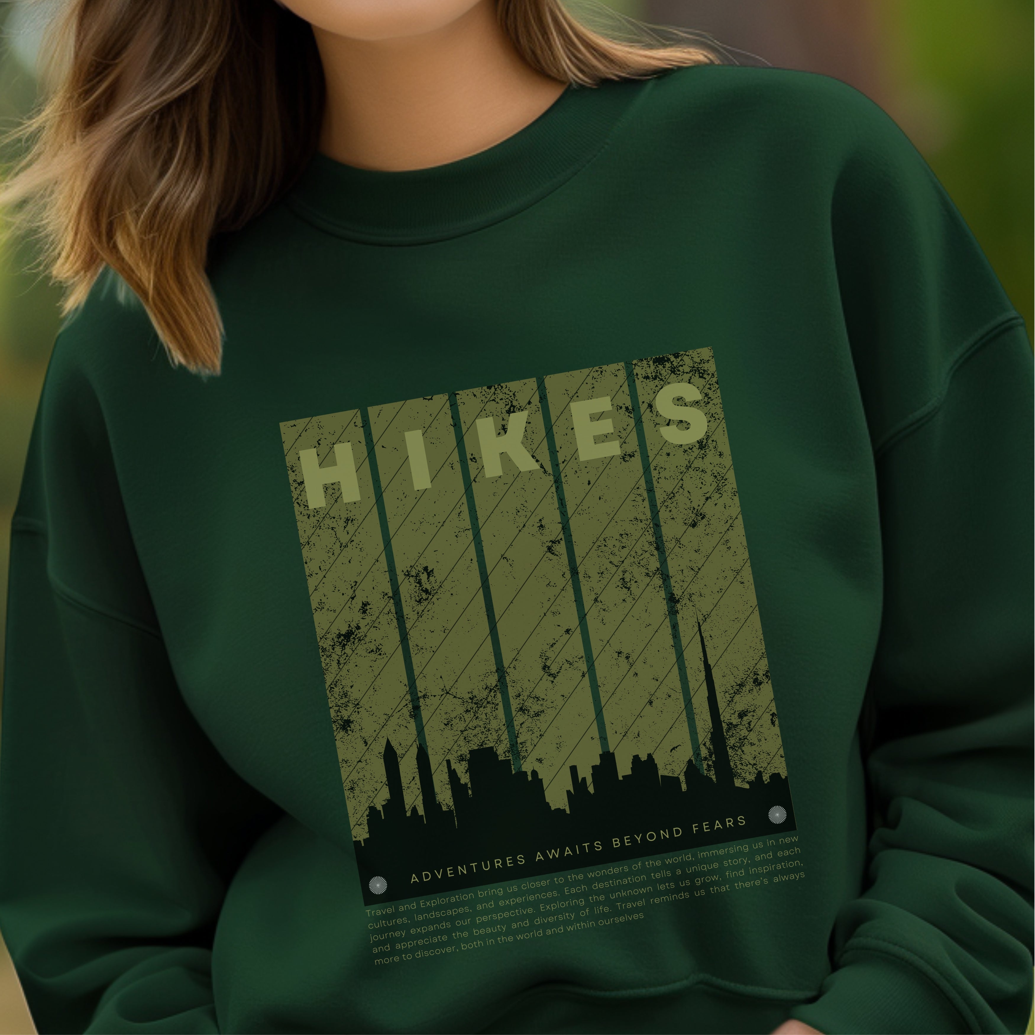 Hikes Adventures Awaits Beyond Fears - Outdoor Exploration Travel Statement Artwork