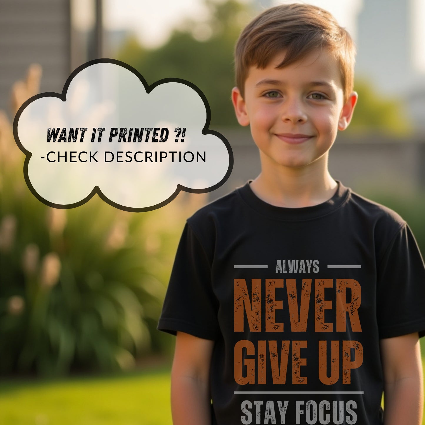 Always Never Give Up Stay Focus - Fitness Motivational Statement Artwork