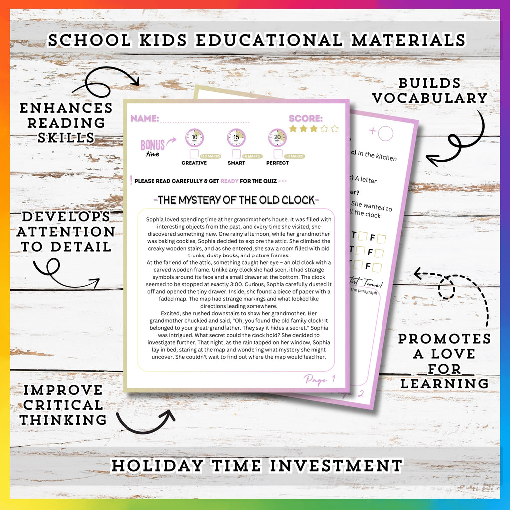 Challenging Reading Stories