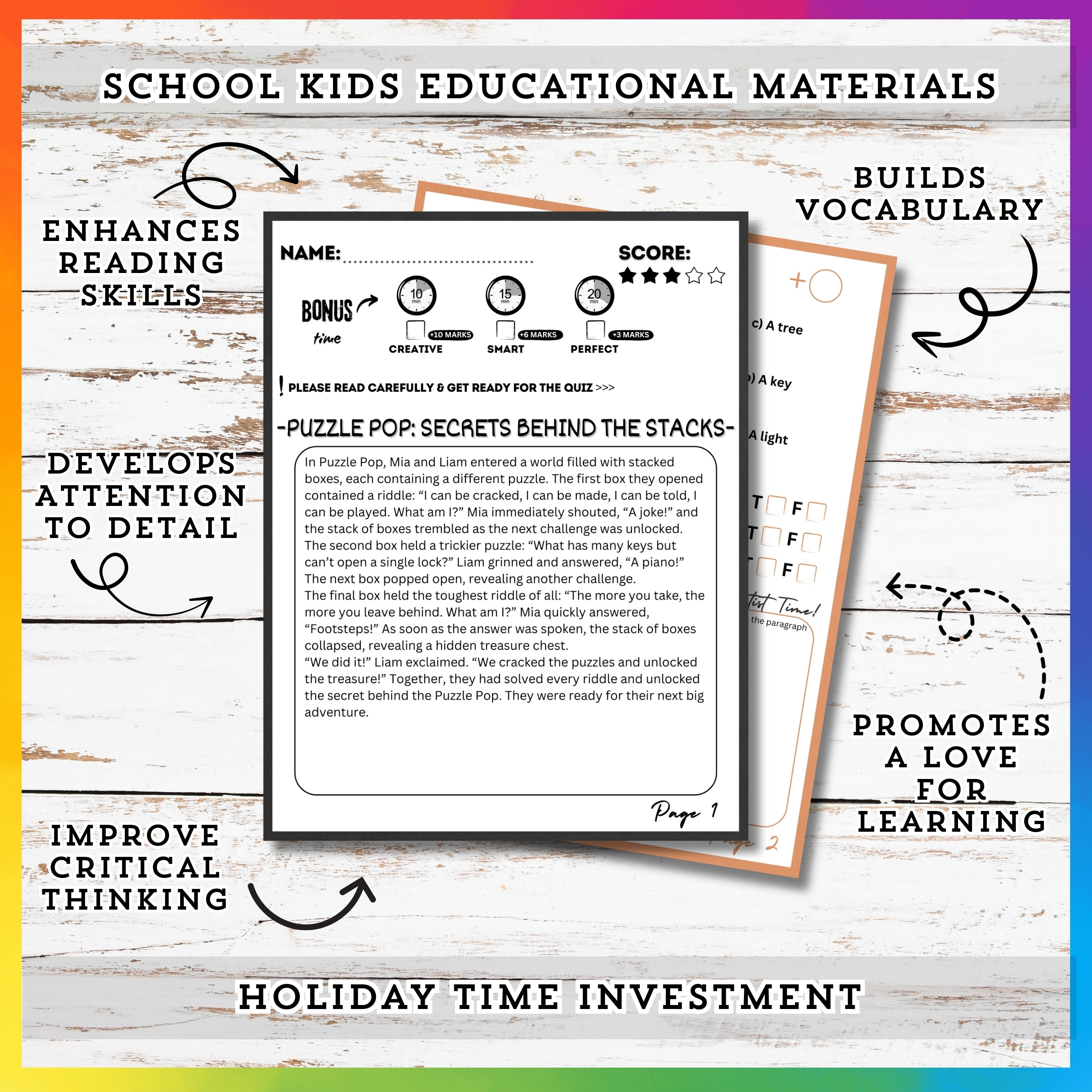 Puzzel Reading Stories