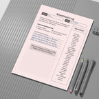 Emotion Log Paper Sheet PDF