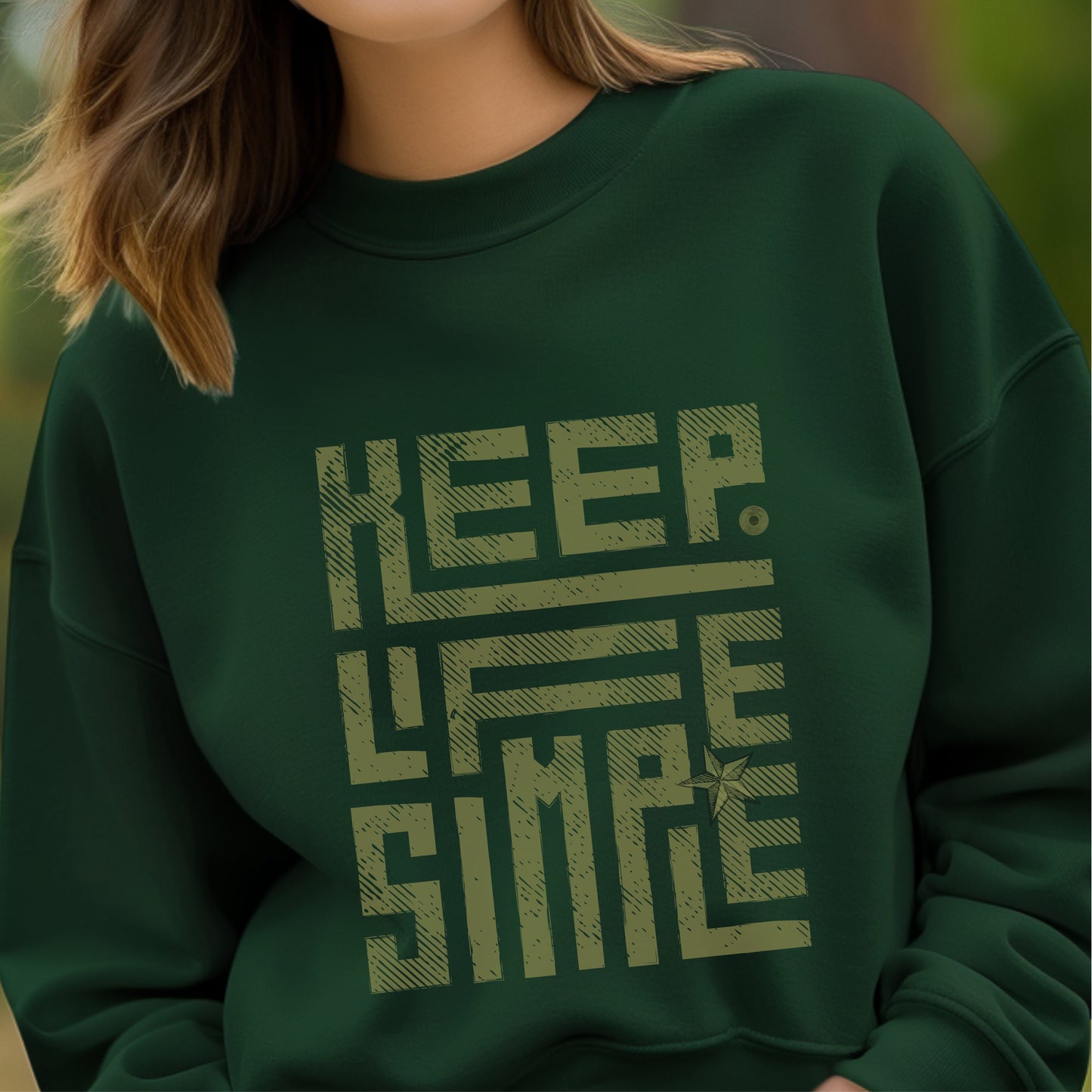 Keep Life Simple - Distressed Typography Minimalist Lifestyle Statement Artwork