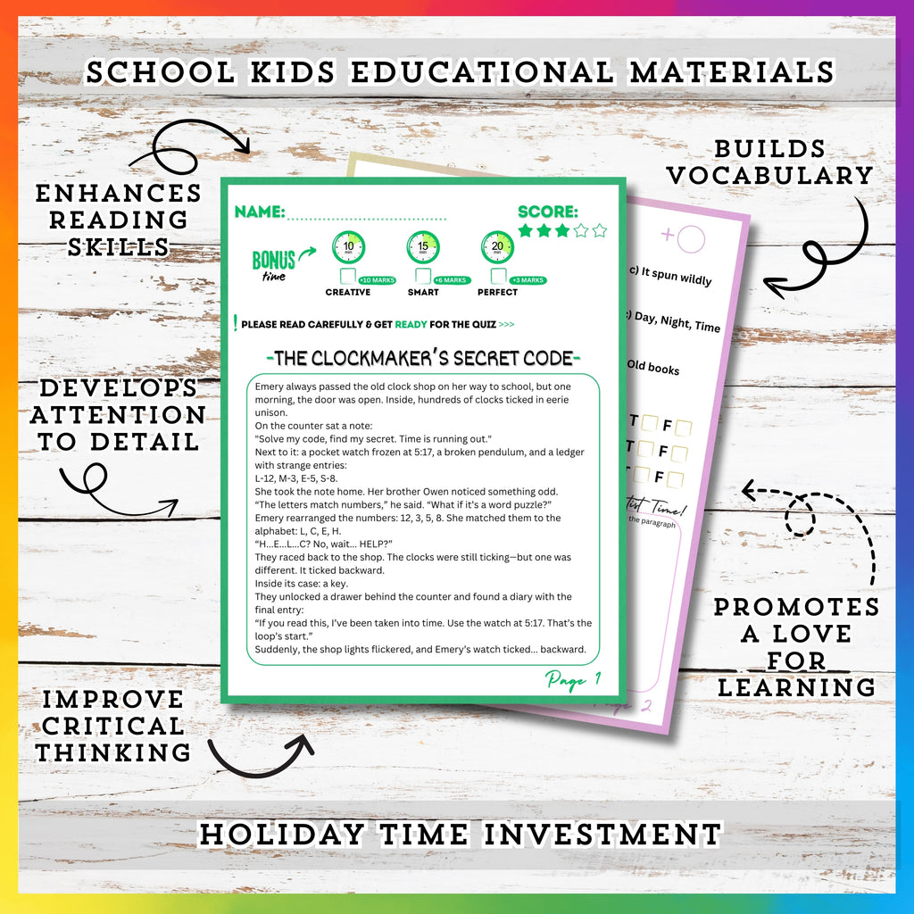 Time & Clocks' Reading Stories