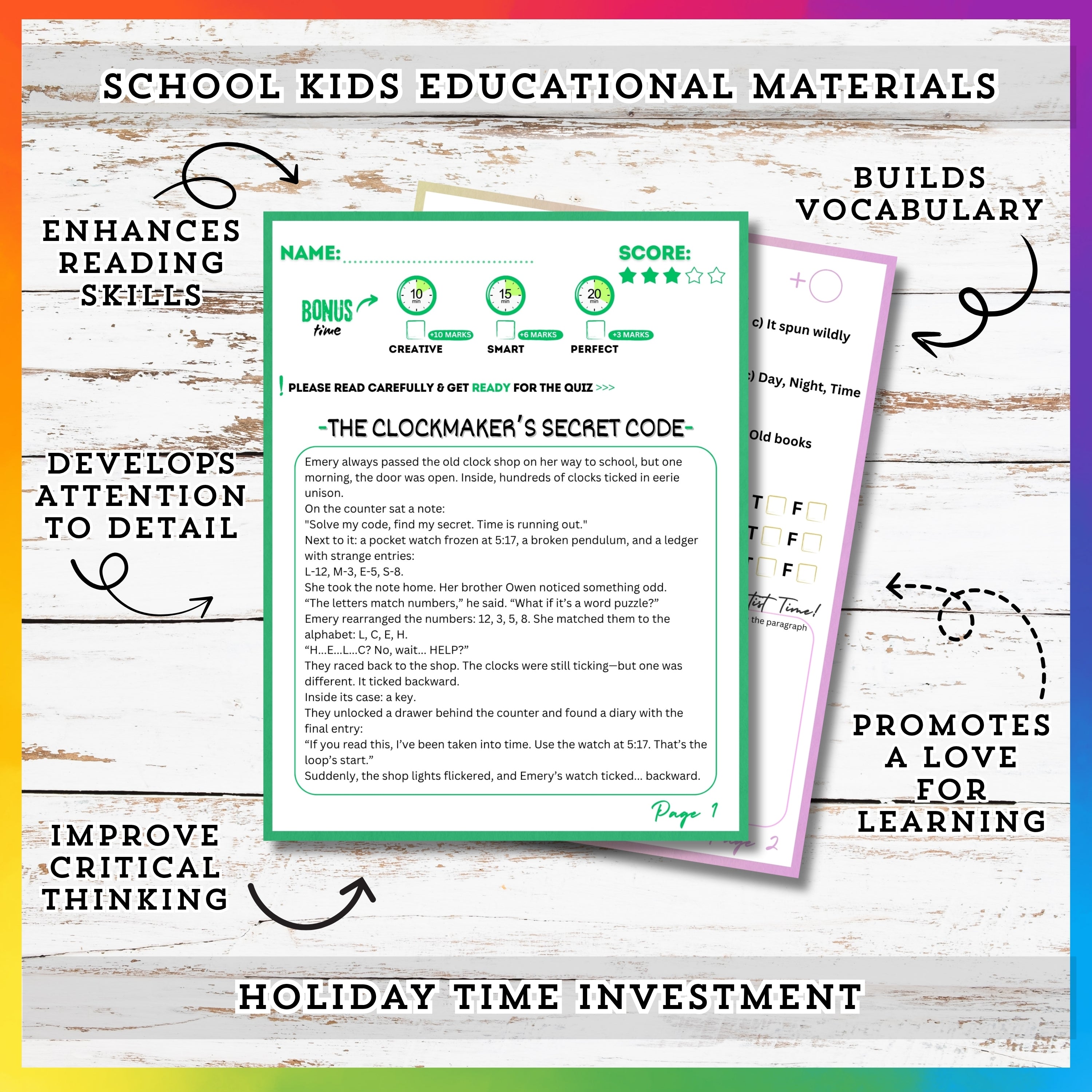 Time & Clocks' Reading Stories