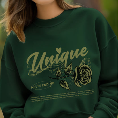 Unique Never Ending - Rose Art Individuality Celebration Empowerment Statement Artwork